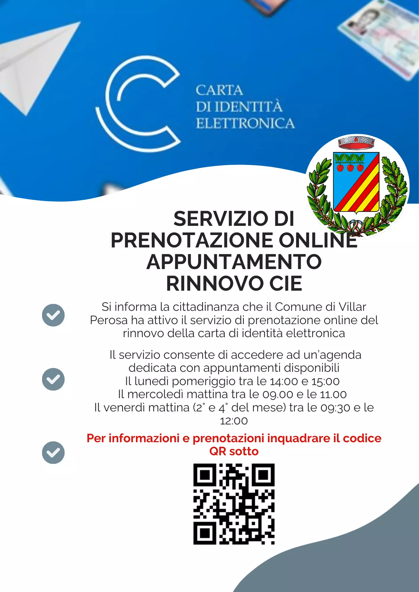 VOLANTINO SERVIZIO PRENOTAZIONE ONLINE
