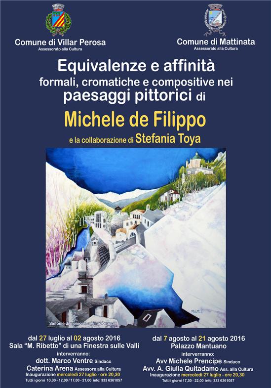 Equivalenze e affinità formali, cromatiche e compositive nei paesaggi pittorici di Michele  De Filippo